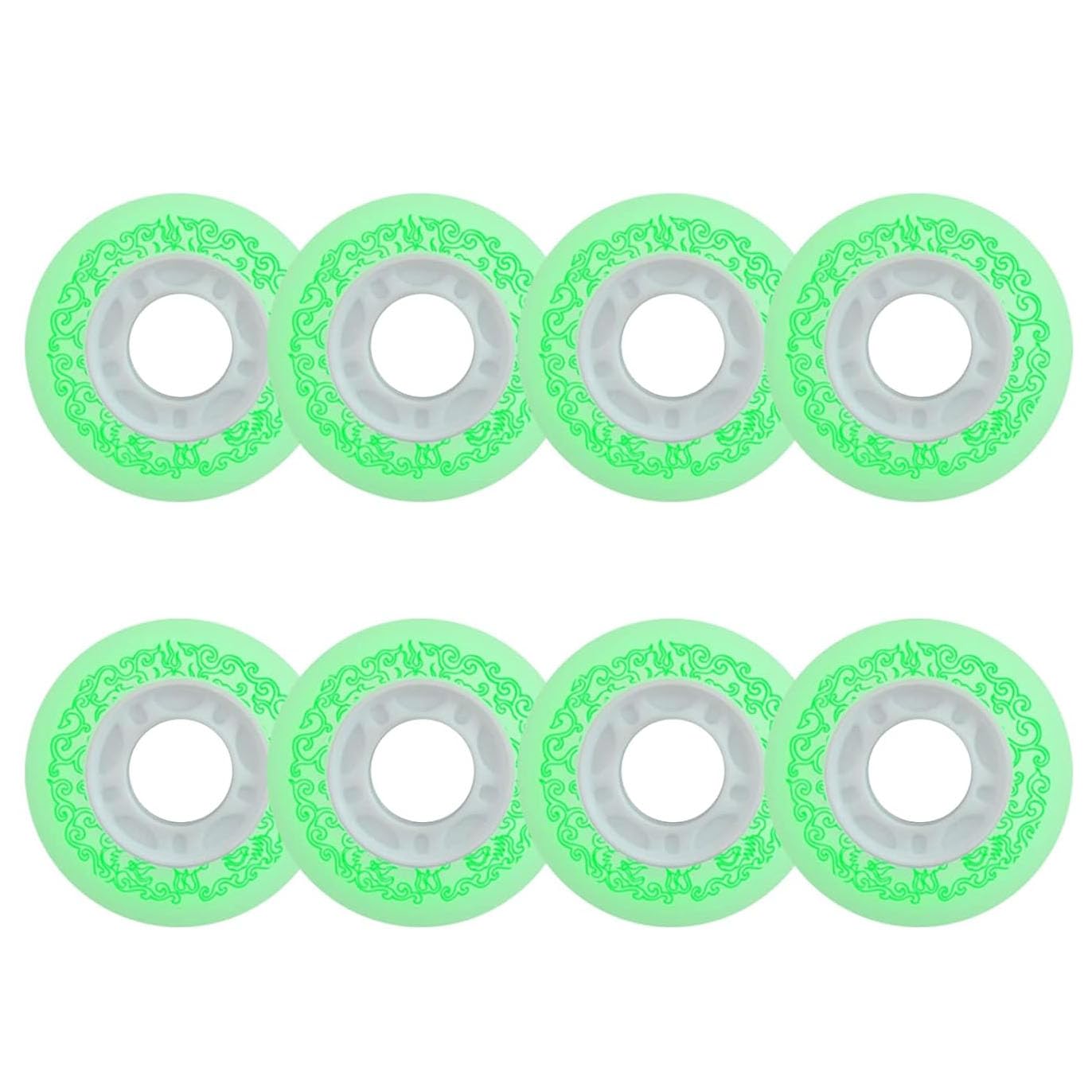 Roues De Patins à Lumières LED Clignotantes 80mm - Multicolore - Pour Patins En Ligne - Effet Nuit