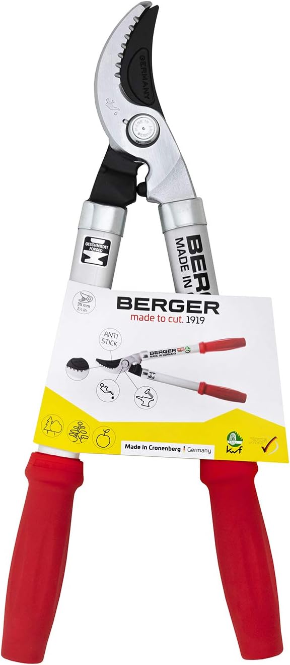 Berger Lopping shear bypass classic, length: 450 mm made of high-grade steel, pruning shear with stop damper no. 4195