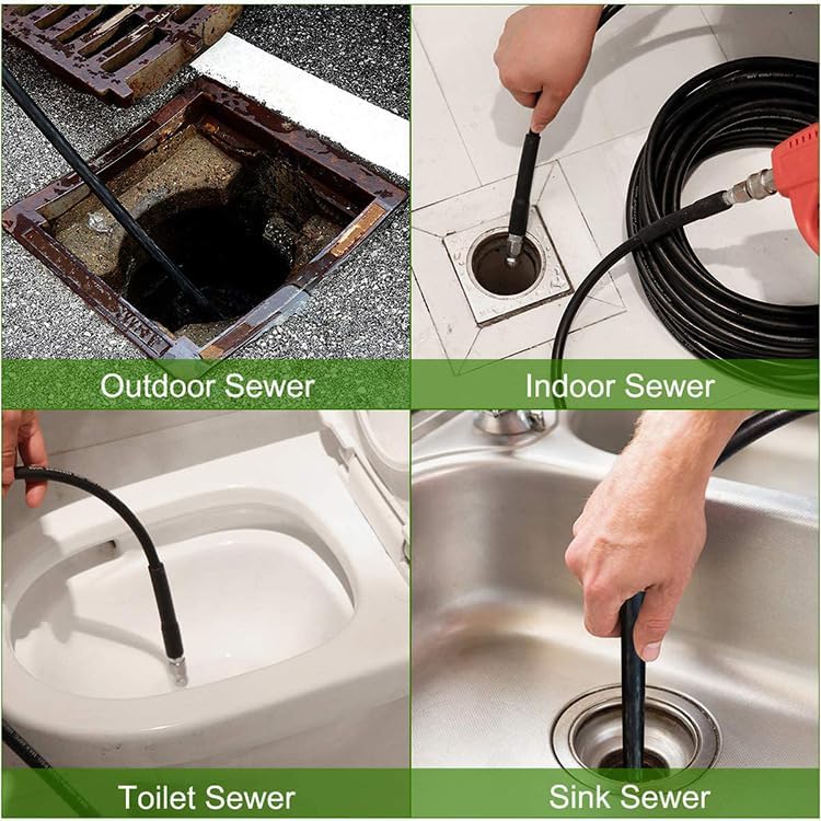 1/4" Quick Connect Düsen Set Aus Edelstahl – 7-Loch Hochdruck-Drehsprühkopf 5800 PSI Für Rohrreinigung & Hochdruckreiniger