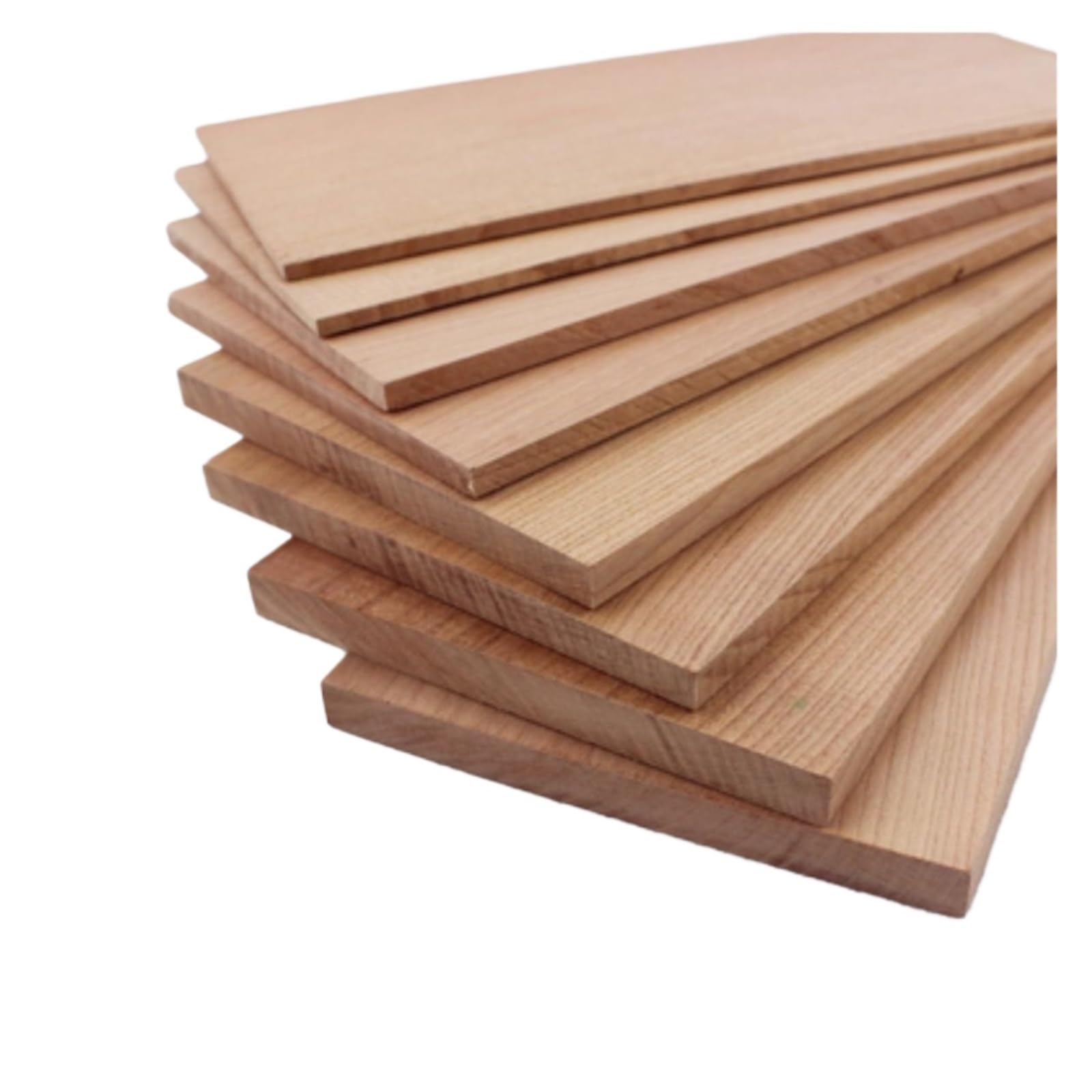 madera, Paquete de 5 láminas chapa madera maciza cerezo rojo norteamericano 200 x 100 mm y 2-15 grosor for bricolaje
