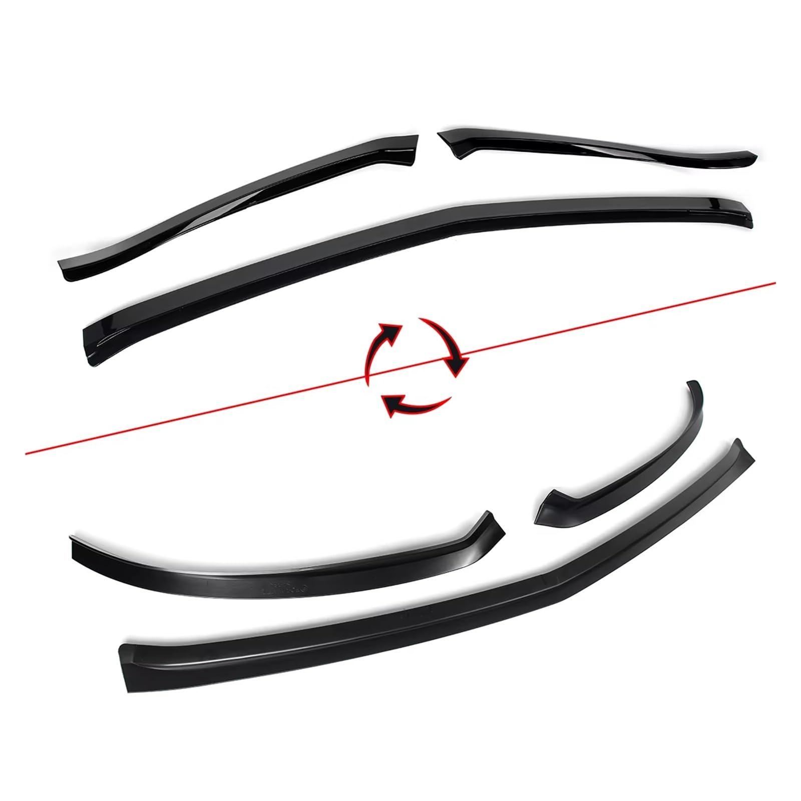 Alerón Lip Kit Defensa Delantera Negro Brillante Para Benz Clase A W177 Para AMG LINE 2018+ A45 Protector Parachoques Delantero Parachoques Delantero Spoiler