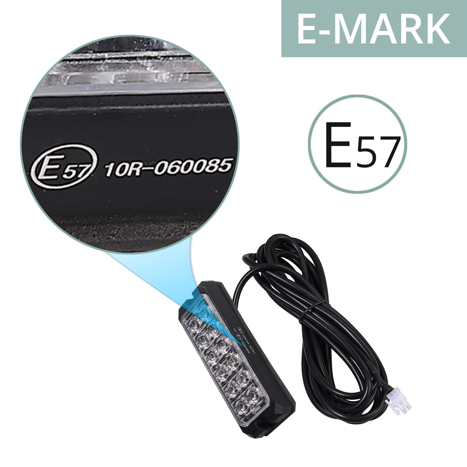 COLFULINE 4 x 12 LED Luci Stroboscopiche Emergenza,12/24V Spia d'avvertimento,IP65 Impermeabile,8 Modalità Flash Lampada Universali per Auto Camion Rimorchi