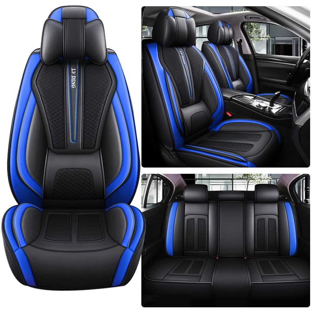 Funda de Asiento de Coche para Mazda CX-30 | Incluye 2 reposacabezas y 2 apoyo lumbar. Tela transpirable todo clima, protege asientos del desgaste diario.