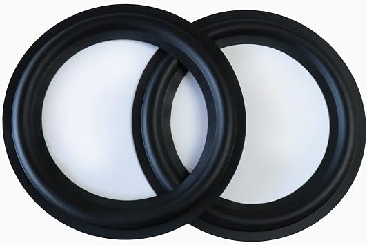 2pcs Black Color 5 Rubber Speaker Edge Surround Rings Replacement Parts for Speaker Repair or DIY 5"