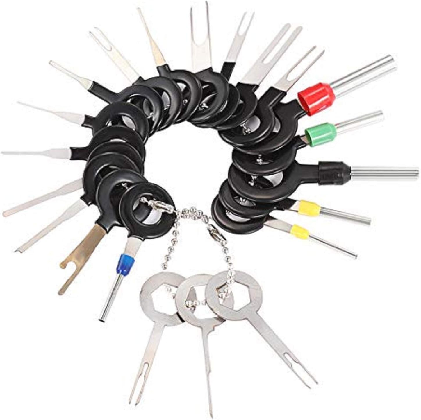 18pcs Auto Terminals Removal Key Tool Set | Car Electrical Wiring Crimp Connector Extractor Puller Release Pin Kit