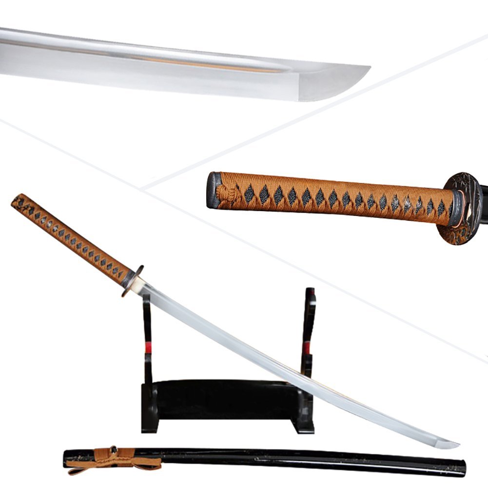 Lyuesword Japanese Handmade Samurai Katana Sword 1060 Carbon Steel Sword Sharp Blade