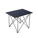 iClimb Ultralight Compact Camping Folding Table with Carry Bag (Reinforced Black - XL)