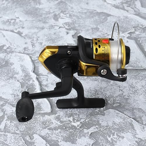 CLISPEED Kleine Angelrolle Mit Schnur 200 Modell Aluminium Leichtgewicht Angelspule FüR SüßWasser Und Leichtes Salzwasser Angelrolle Mit GroßEm FassungsvermöGen Und Schnellem Wechsel