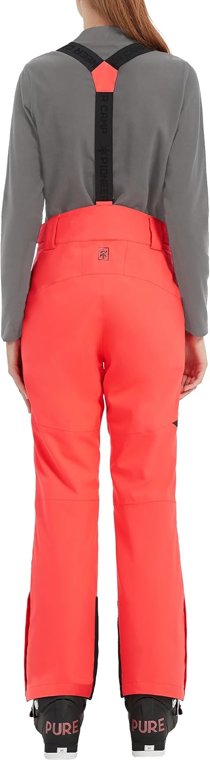 Pioneer Camp Women's Snow Pants Ski Bibs Waterproof Insulated Snowboard Overalls Winter Cargo Hiking Pants with Suspenders - Image 2