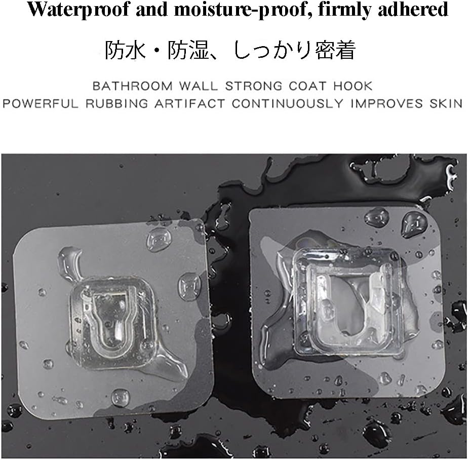 6 Pairs Wall Mounted Replacement Sticky Pads for Kitchen Bathroom Shower Caddy Organizer Rack Holder Nail Free Adhesive Hooks (6 Concave and 6 Convex) image 5