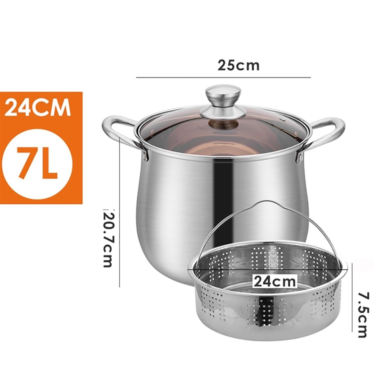 Amazon.com: ZHUIYI Stock Pot/Steamer, Home 201 Stainless Steel