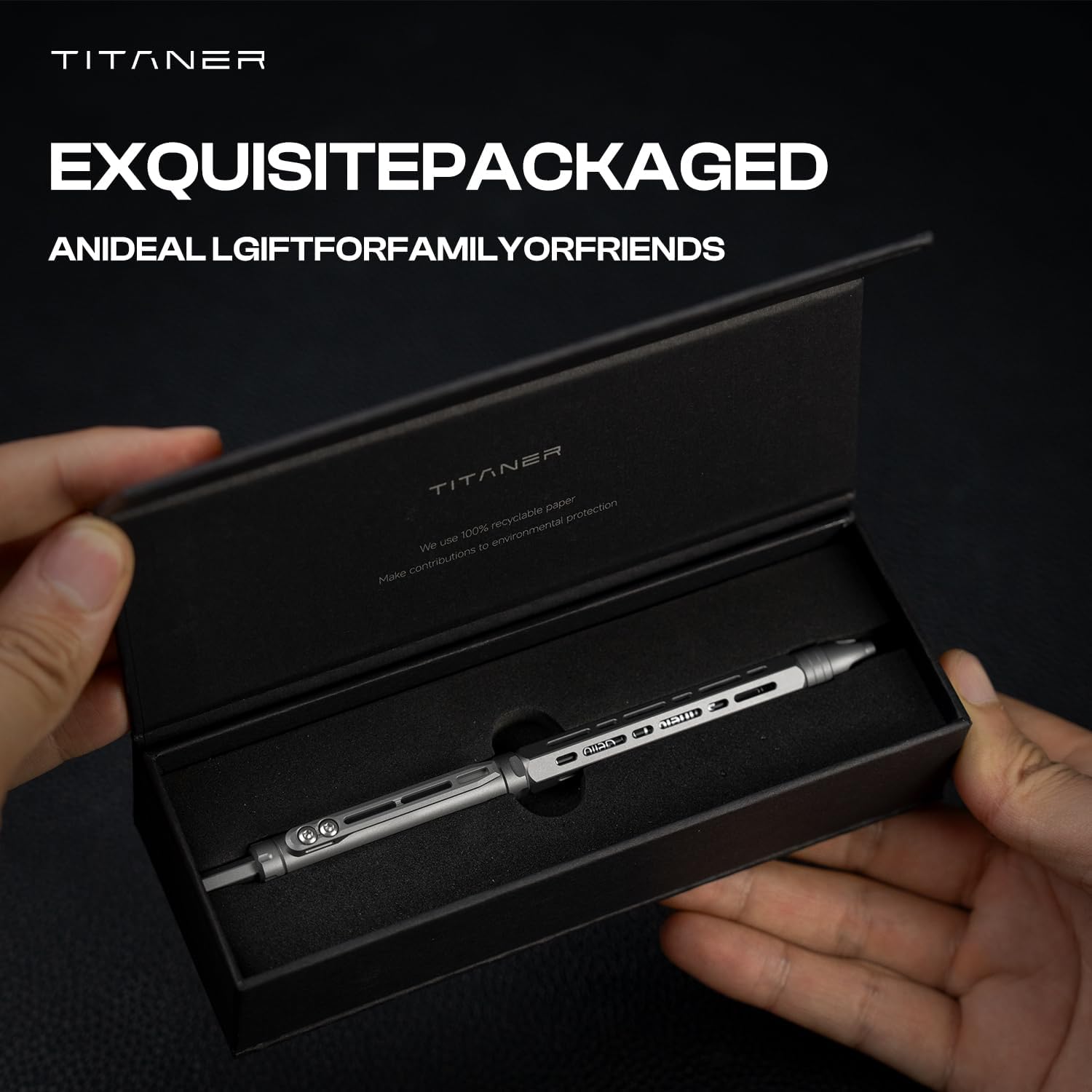 Ti-Chi:Lightest Click Pen - Professional EDC Writing Tool Compatible with Multiple Refill for Signature Business Writing Journaling for Gifts or Collectibles.(Grey) image 2