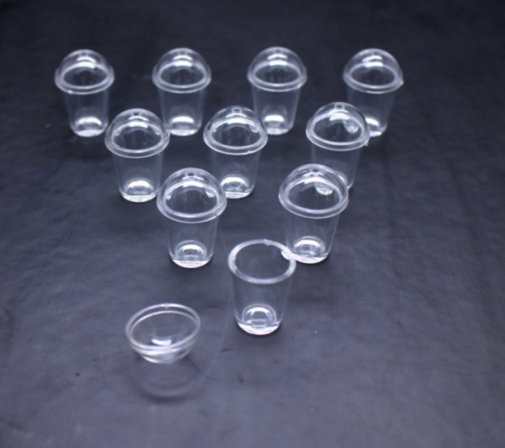 ChangThai Design 10 Psc Cold Coffee Cup Dollhouse Miniature Handmade Food Supply