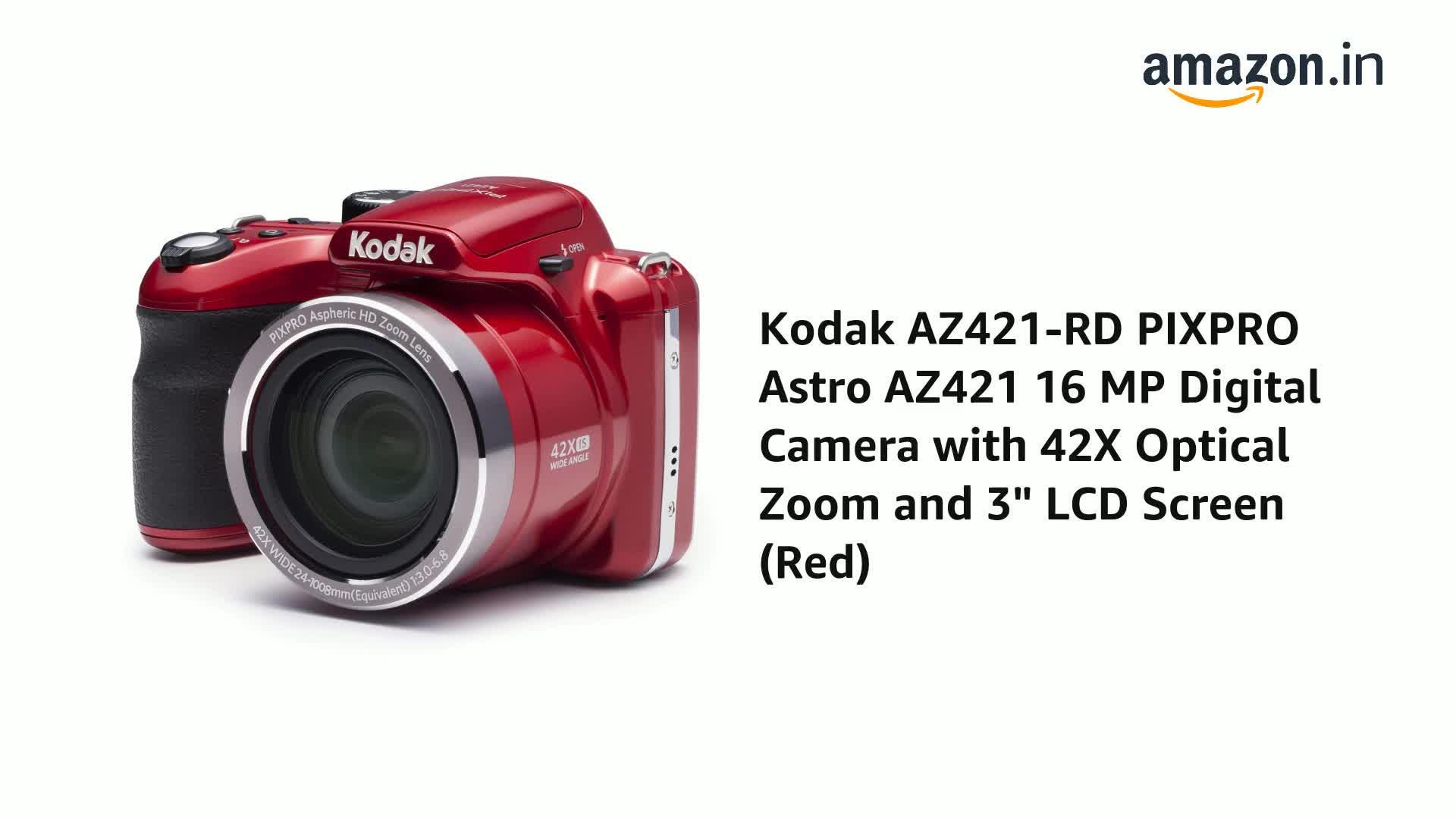 Buy Kodak Az421-Rd Pixpro Astro Az421 16 Mp Digital Camera With