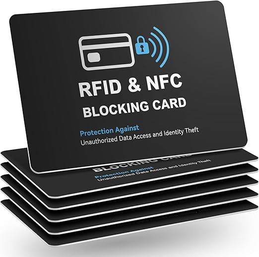 runzoos 6 Pack RFID Blocking Cards, Safe Guard Card Protector for Debit ...
