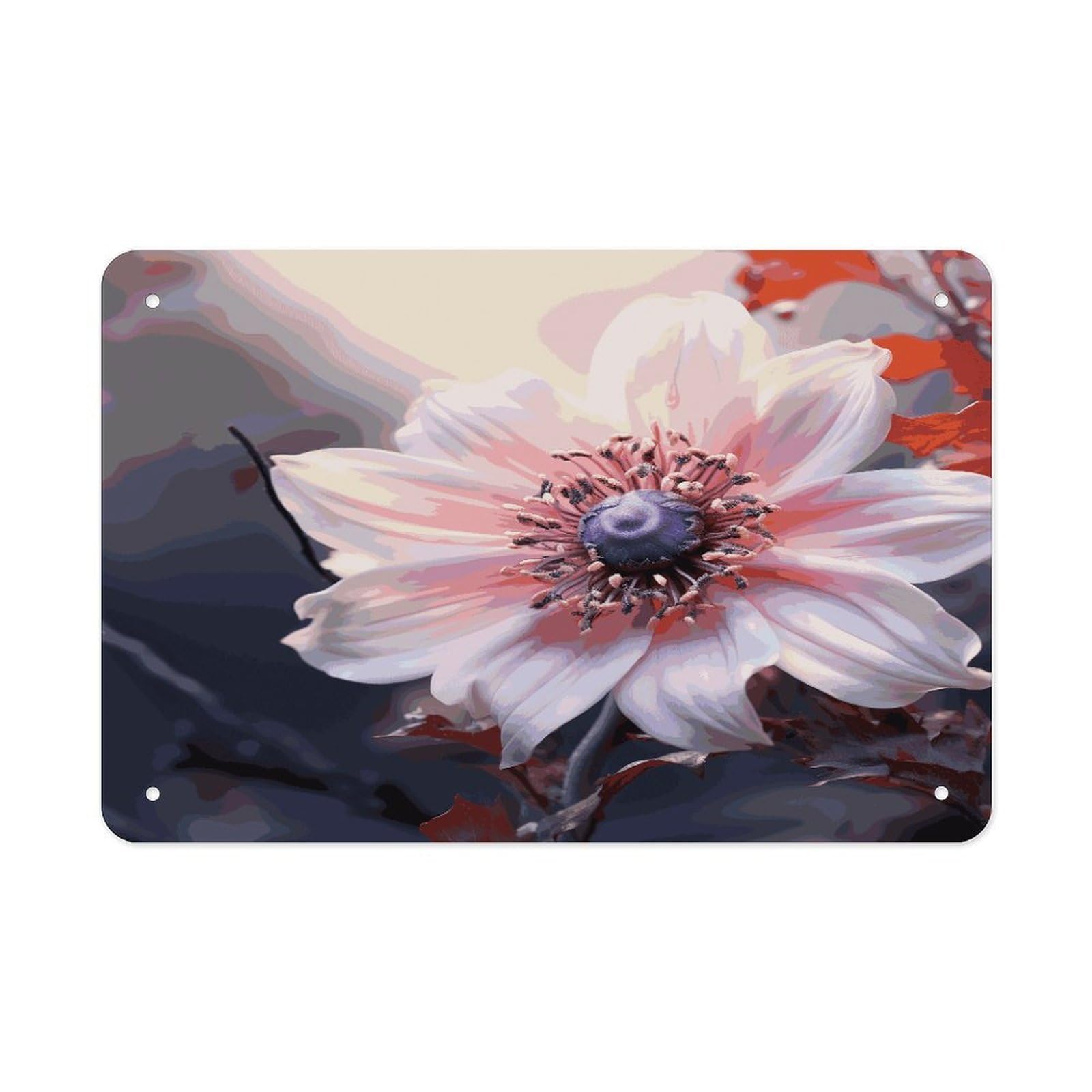 Fodpand Style Flower Blossom Wall Art Metal Signs Tin Sign