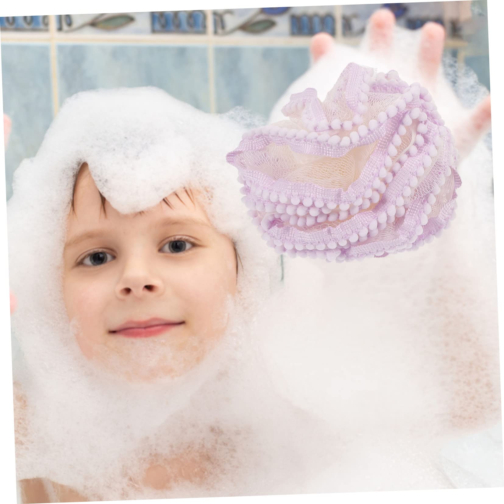 PEPLAYTAL 2Pcs Bath Ball Soft Exfoliating Shower Sponge for Gentle Skin Cleaning for Home and Travel Lightweight Bathing Tool