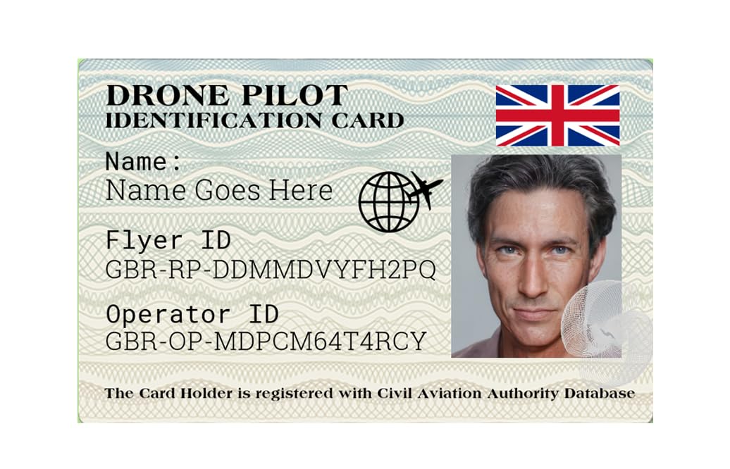 Drone Pilot Double Sided Photo ID Card, Personalised Identification Card