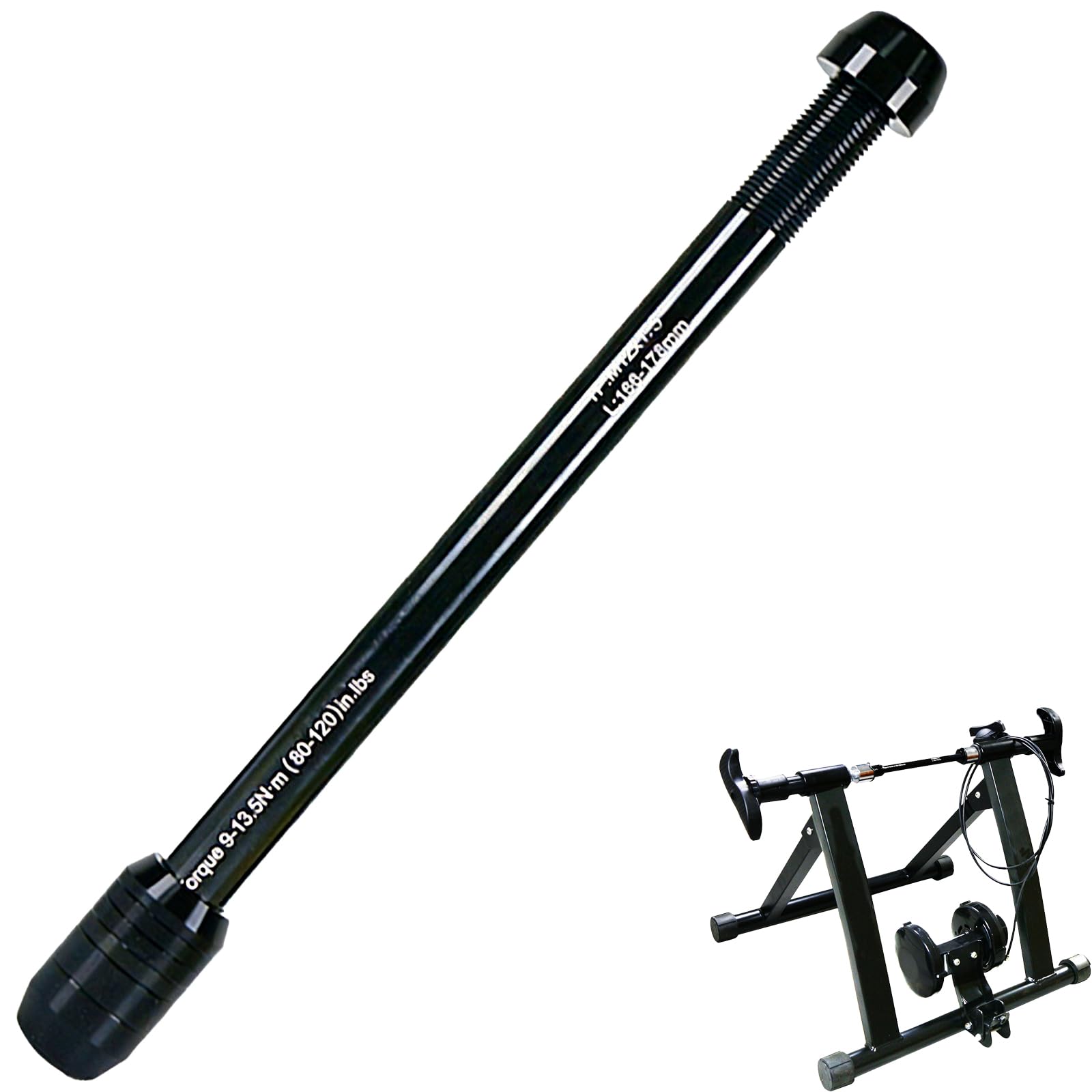 RPHONGHONG Rollentrainer Fahrrad Steckachse, Aluminiumlegierung M12x1,5 Steckachse Fahrradanhänger Gewindesteigung 168 bis 178 mm Steckachse Adapter Fahrrad Rollentrainer Zubehör Sport & Freizeit