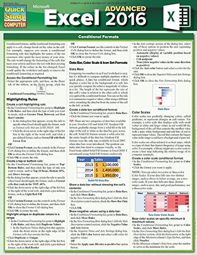 Excel 2016 Advanced (Quick Study Computer)