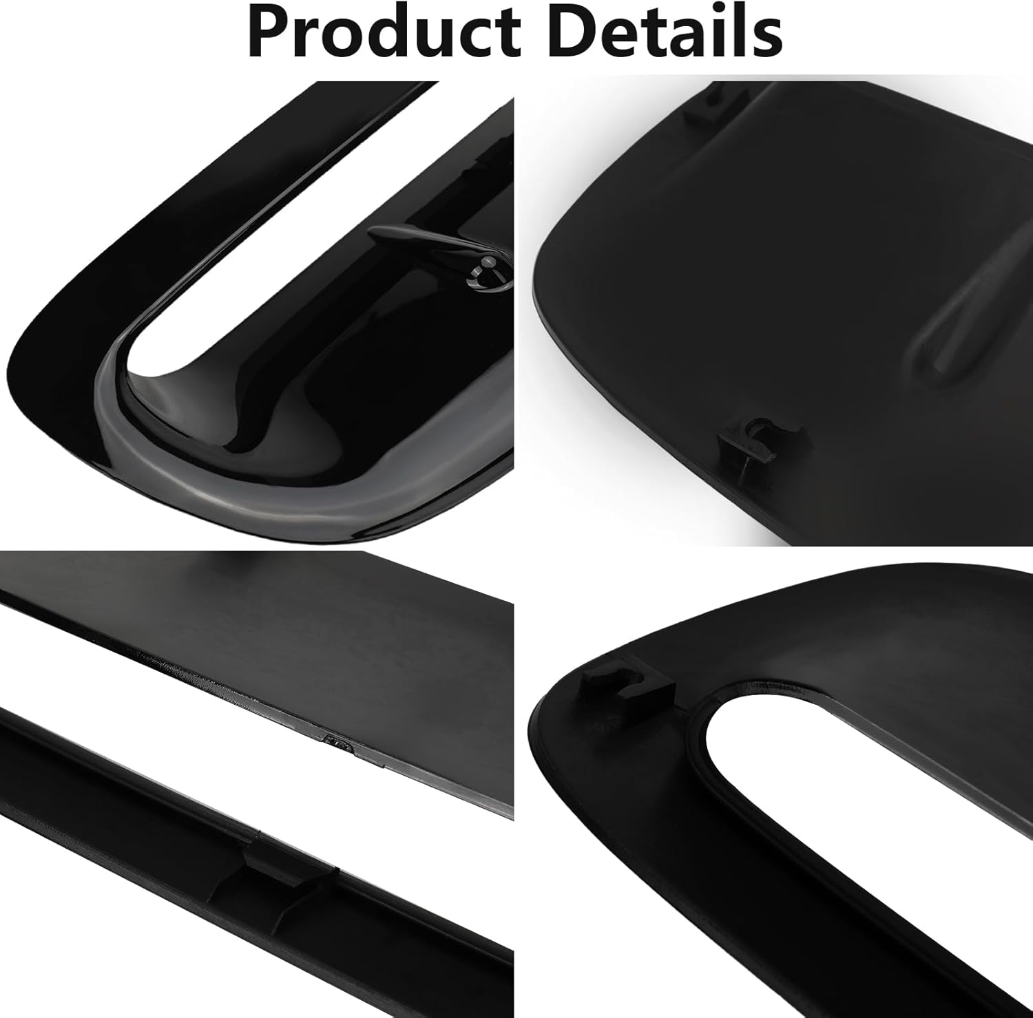 Front Air Hood Bonnet Scoop Vent Compatible With Mini Cooper S R53 R50 2002 2003 2004 2005 2006, Glossy Black