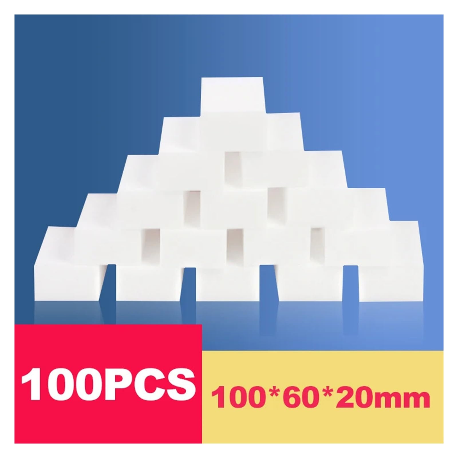 50/100 Stück Schwamm weiß Geschirrspülen Küchenreinigungswerkzeuge(100PCS)