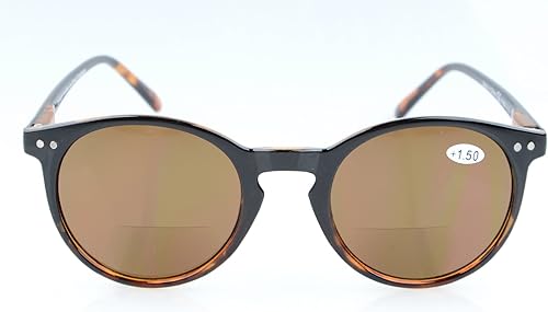 Miniatura 6 de Eyekepper Ahorra un 10% en el paquete de 2 gafas de sol bifocales montura clásica Sunshine Readers Black Brown Tortoise +3.00