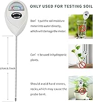 Vista 6 de Medidor de Humedad del Suelo, Monitor de Humedad del Suelo para Plantas de Casa, Higrómetro de Humedad del Suelo para Interior y Exterior, Jardín