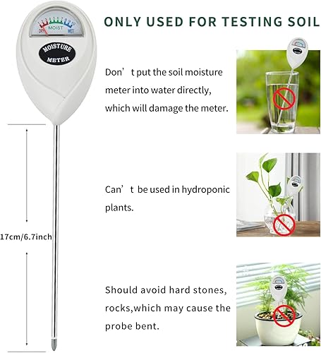 Miniatura 6 de Medidor de humedad del suelo, monitor de humedad del suelo para plantas de casa, sensor de humedad del higrómetro del suelo para interiores y