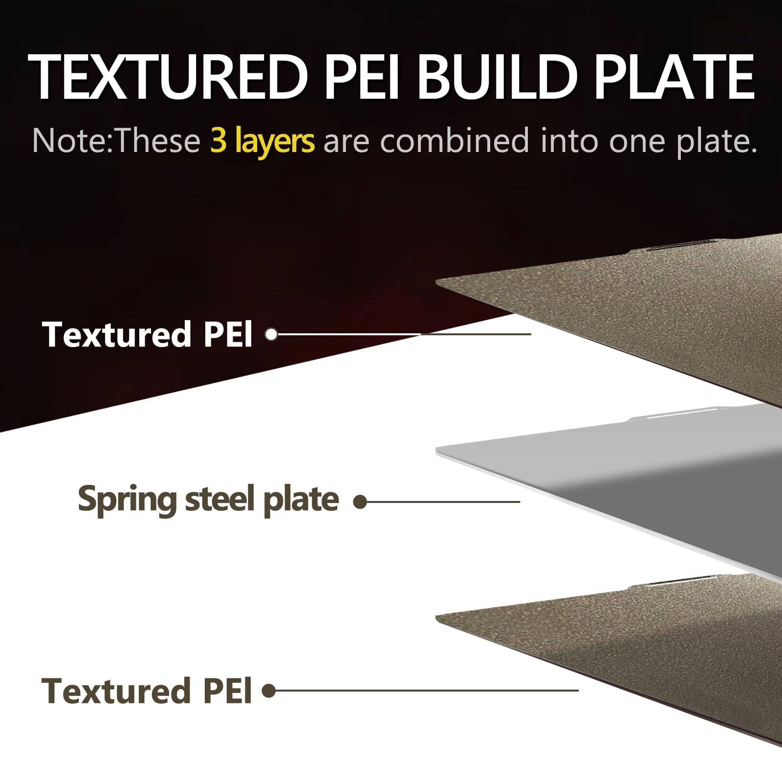 Plaque d'impression PEI texturée renforcée de 0,77 mm avec code QR pour Bambu Lab P2S, X1, X1C, X1E, P1P, P1S A1, imprimable des deux côtés, en acier à ressort, flexible, 257 x 257 mm, pour imprimante