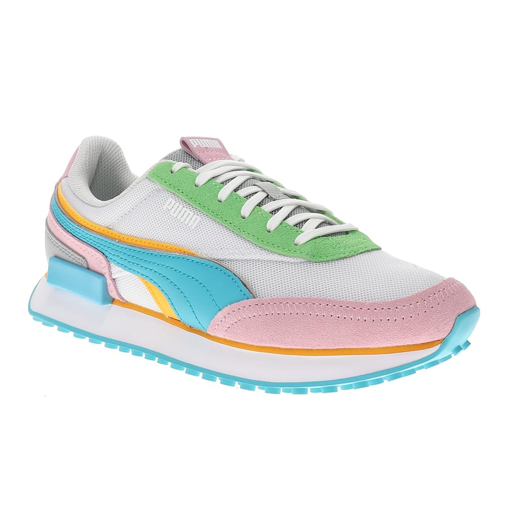 PUMA Womens Future Rider Double Lace Up Sneakers Shoes Casual - Blue, Pink, White