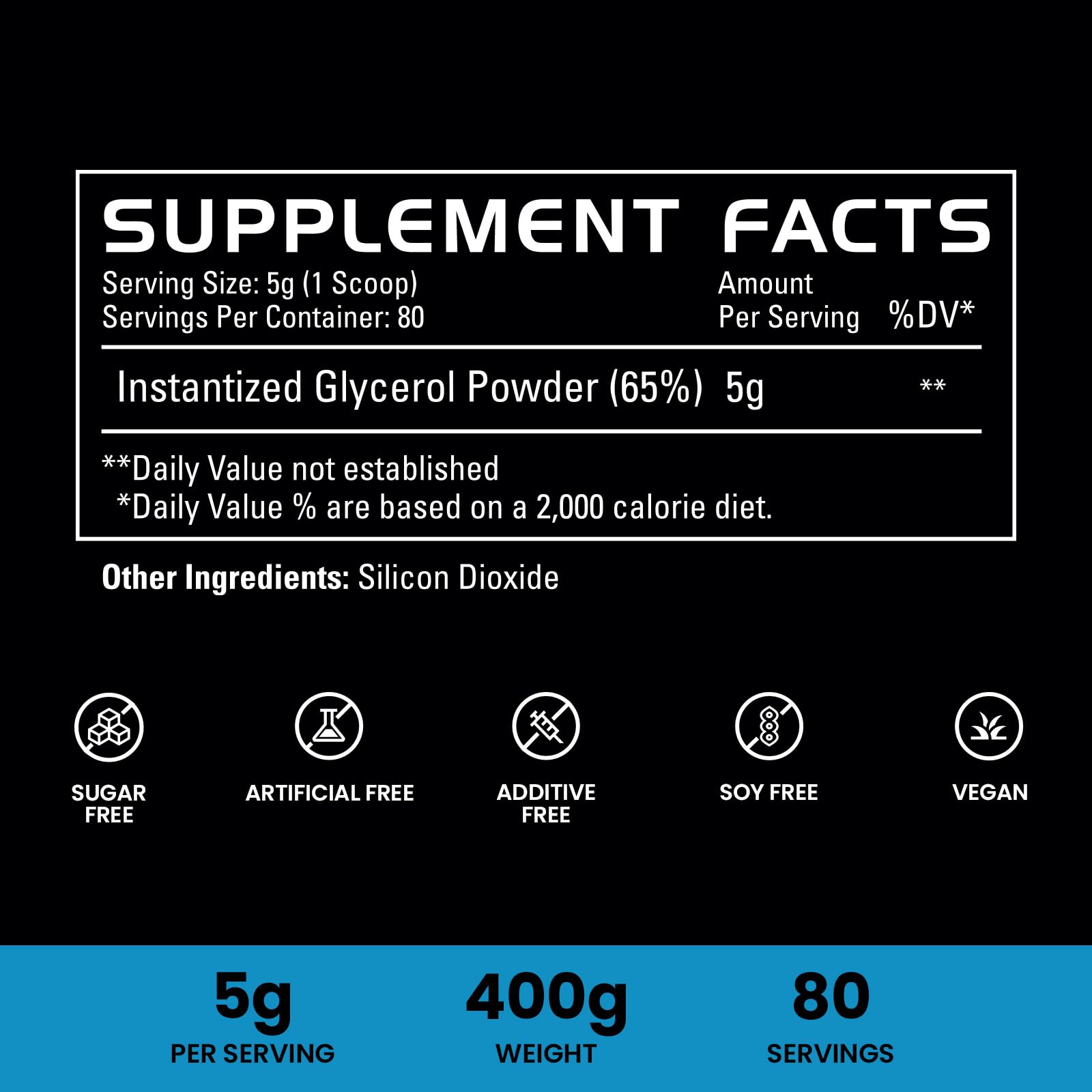 Gains in Bulk Glycerol Pre Workout Powder, Unflavored, 80 Servings — Amazon image 5