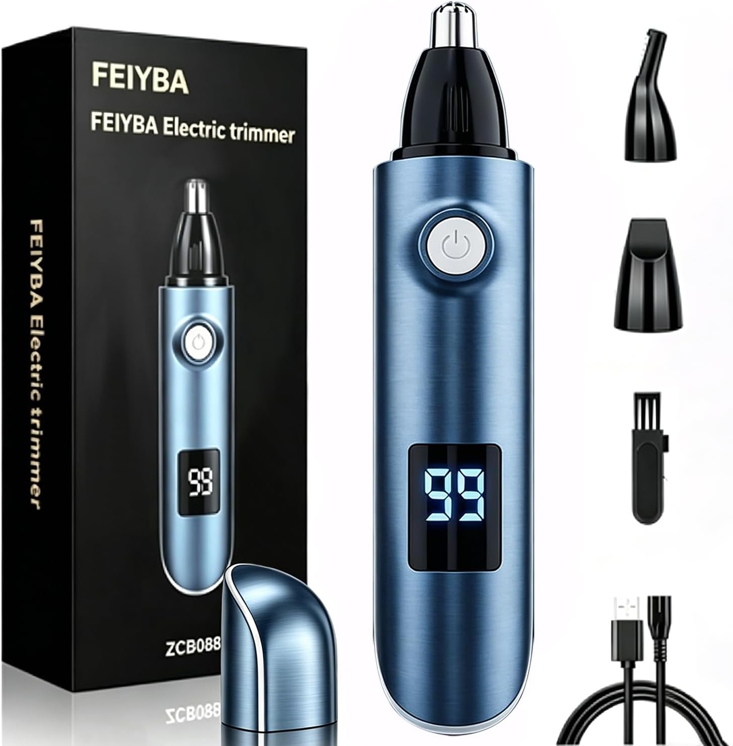 Ear and Nose Trimmer Clipper for Man, 3 in 1 Cordless Facial Clipper