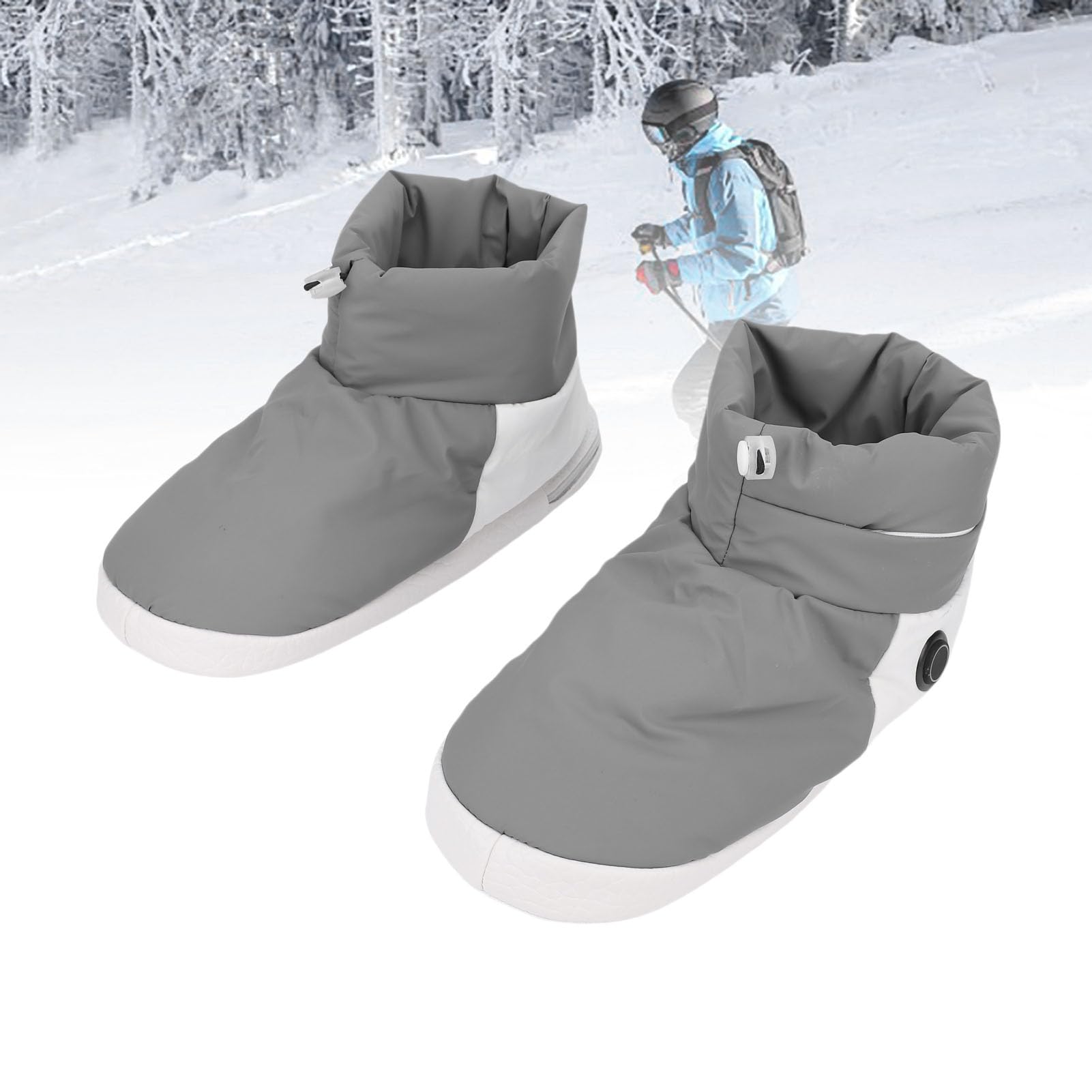 Sxhlseller Bottes Chauffantes Chaudes pour Le Camping |Chaussures électriques USB avec 5 Réglages de Chaleur, Semelle Antidérapante, Lavables, pour Hommes et Femmes, Bureau à Domicile