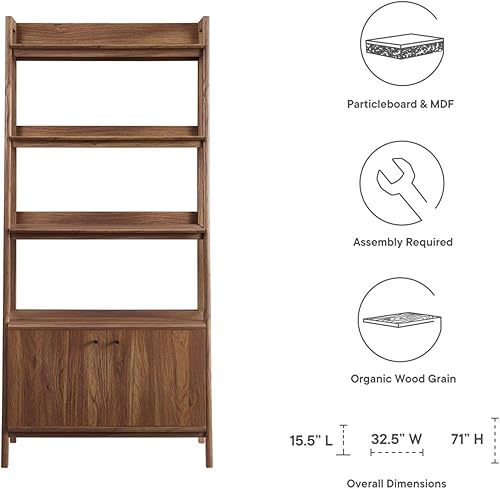 Miniatura 8 de Modway Estantería de 33 pulgadas en nogal