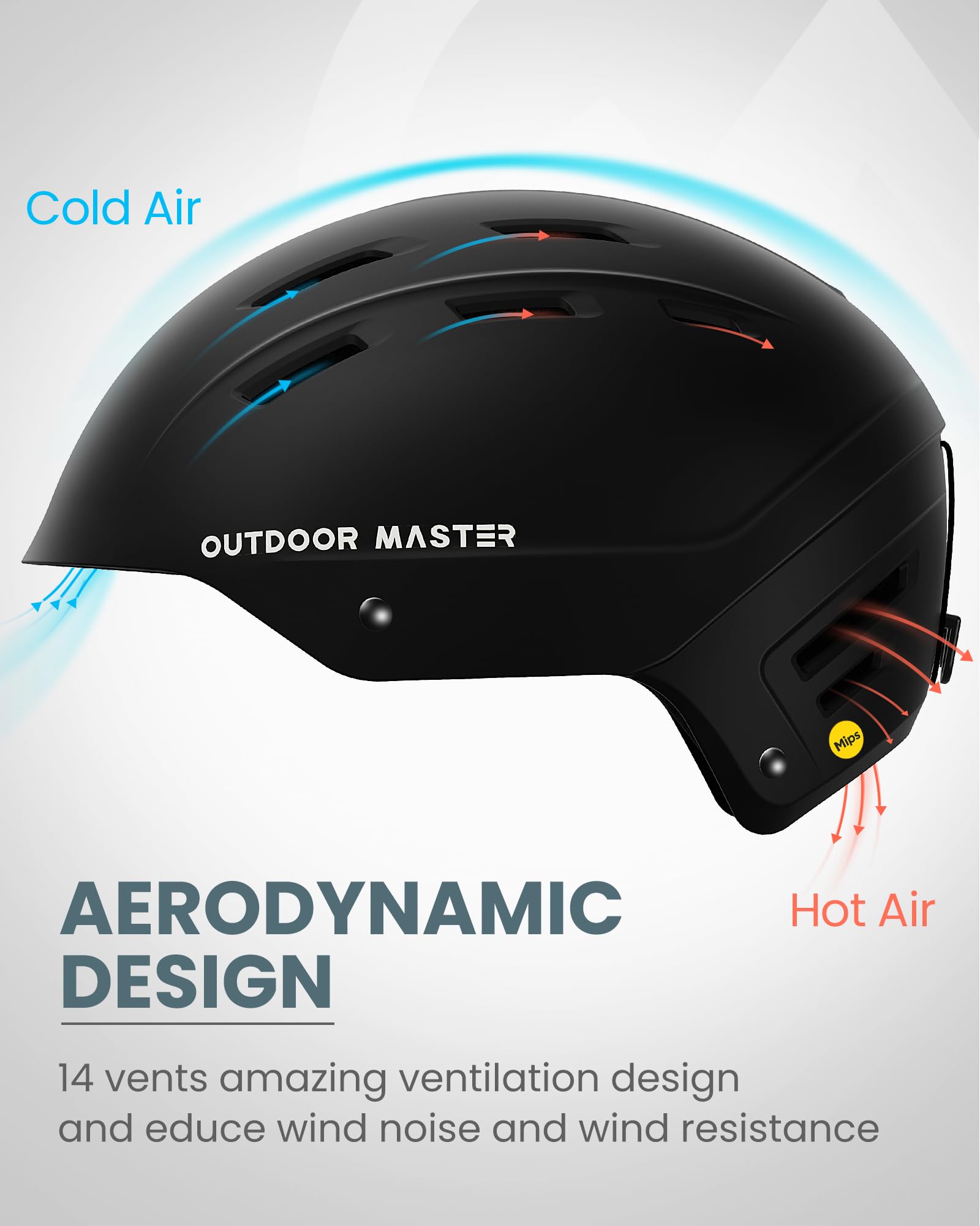 OutdoorMaster MIPS Skihelm - Kelvin II MIPS Snow Sport Helm Snowboard Helm für Männer Frauen & Jugend