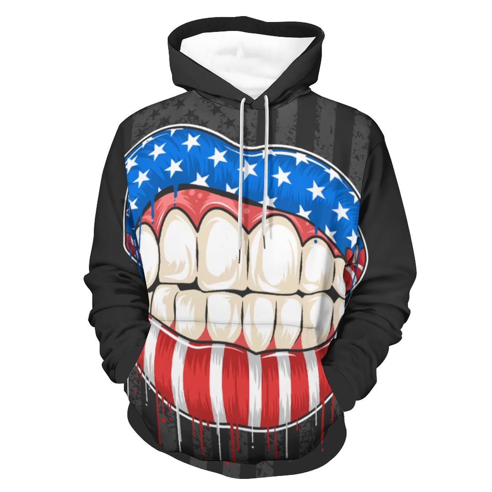 Sweats à capuche lèvre Amérique UMENG pull unisexe S - 8