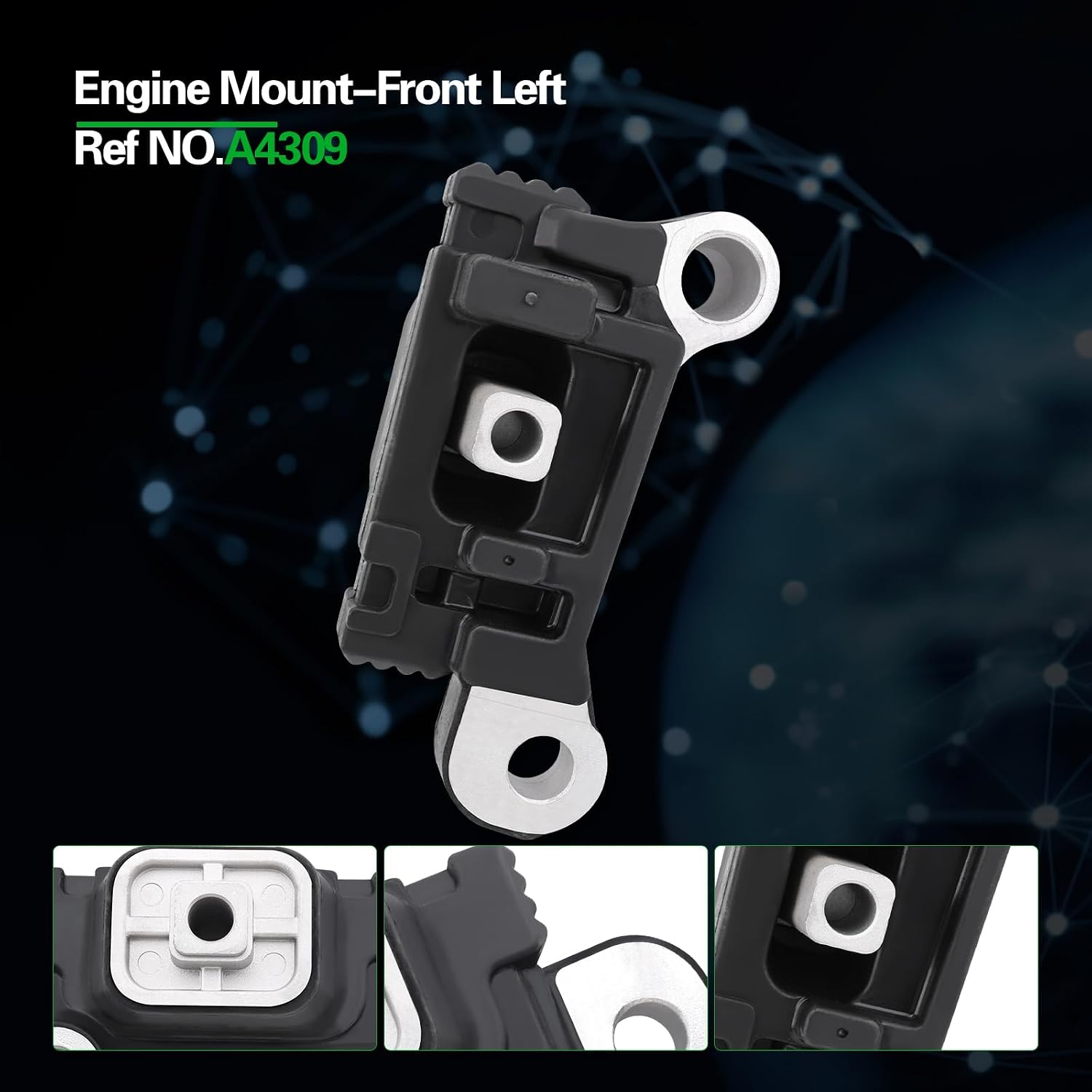 LOONGRIE Engine Motor and Trans Mount Kit Compatible with Juke 2011-2017 1.6L L4 AWD Automatic CVT Trans, Replace# A4360 113601KA0A A4309 112201KF0A A7380 112101KC0B A7376 113501KC0A 4pcs