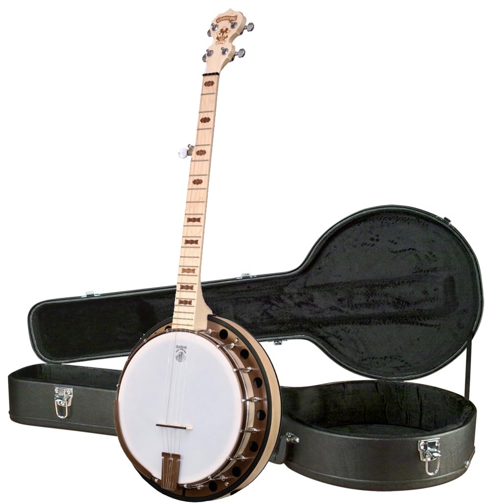 Deering Goodtime 2 5-String Maple Resonator Bluegrass Banjo 1920's Art Deco Inlay Bronze Powder Coat Hardware with Instrument Alley Hard Case Combo