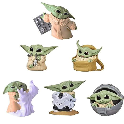 Baby Yoda Gifts,Baby Yoda Action Figure 2.2-Inch,Baby Yoda Doll,Baby Yoda Toys for Kid, Souvenir Desk Decoration for Adult(6 Pack)
