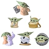 Baby Yoda Gifts&comma;Baby Yoda Action Figure 2&period;2-Inch&comma;Baby Yoda Doll&comma;Baby Yoda Toys for Kid&comma; Souvenir Desk Decoration for Adult&lpar;6 Pack&rpar;