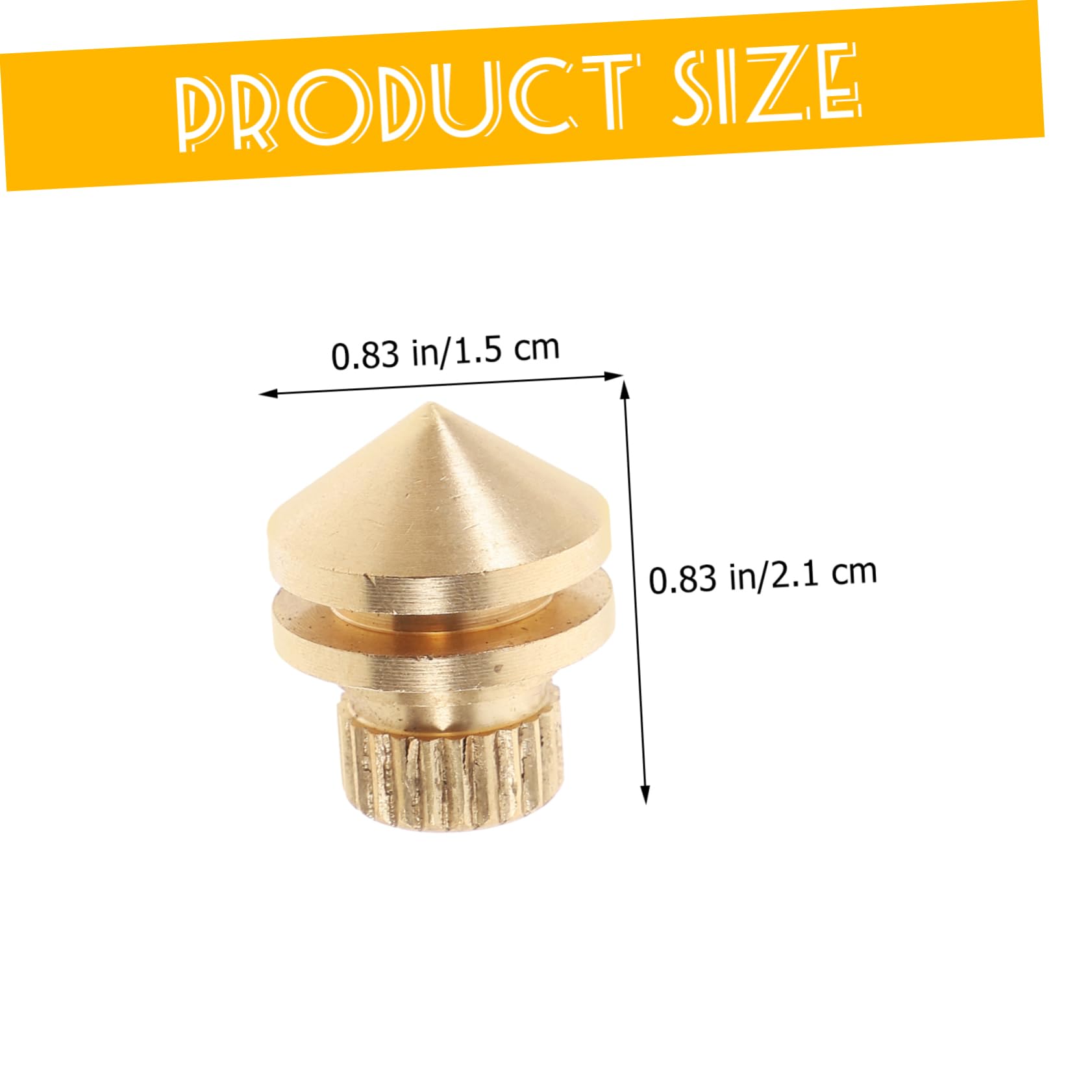 CONGARTENO 4pcs Speaker Isolation Feet Spikes High Strength Pads for Tower Subwoofer and Turntable Easy Installation with Washer Double Sided Tape for Improved Sound Quality