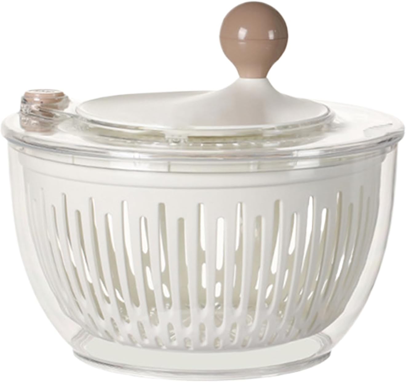 4.5L Salad Spinner, Lettuce Spinner, Salad Washer, Stainless Steel Non-Slip Base Basket, For Fruit Vegetable, Stackable Refrigerator Container For Healthy Meal Prep