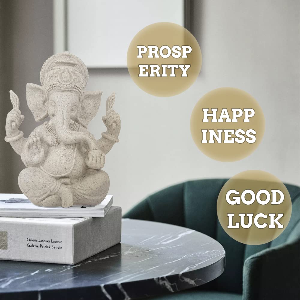 Vimtrysd 8 Inch Large Ganesha Statues, Hindu Elephant Statue Ganpati