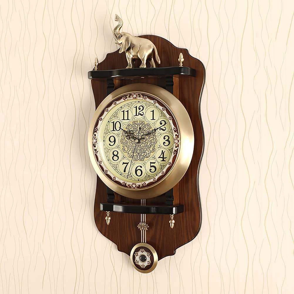 KRXSOBNV wall clock, Home Metal Wall Decor, Clock for Living Room, Clocks, Retro Silent