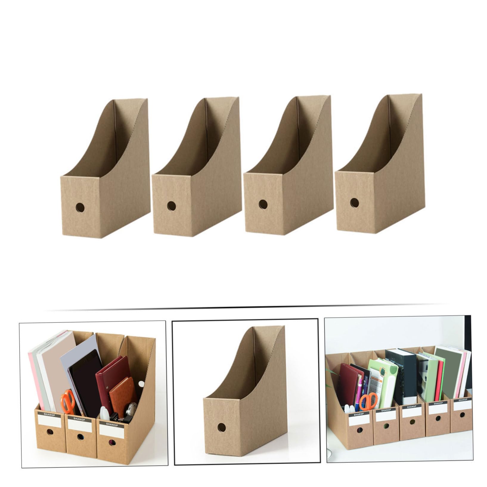 Housoutil 8 Piezas Cajas Organizadoras para Oficina Cajas Ligeras para Almacenamiento de y Archivos Organizadores Transparentes para Escritorio y Estudio