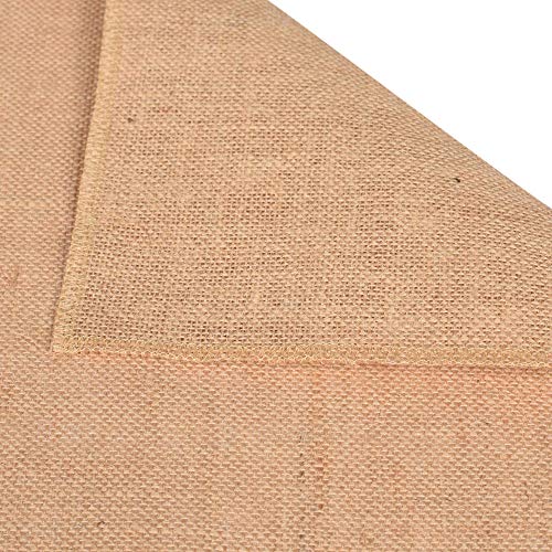 Jucos Burlap Placemat Set Of 6 Size 12" X 18"- Burlap Placemats -Sewn Edges High Density -Rustic Natural Jute Thanksgiving #TOP3