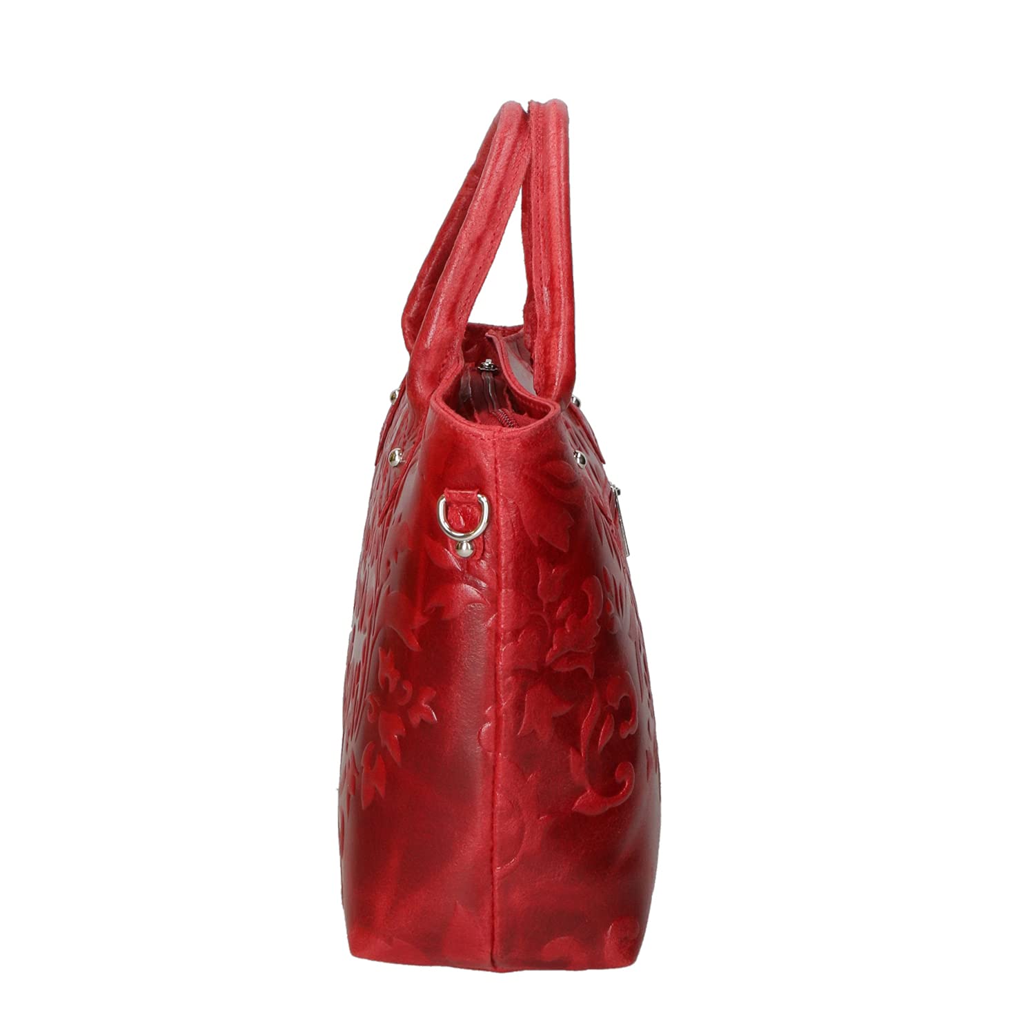 Chicca Borse Borsa tote donna borsa a mano in pelle camoscio stampato borsa media italiana