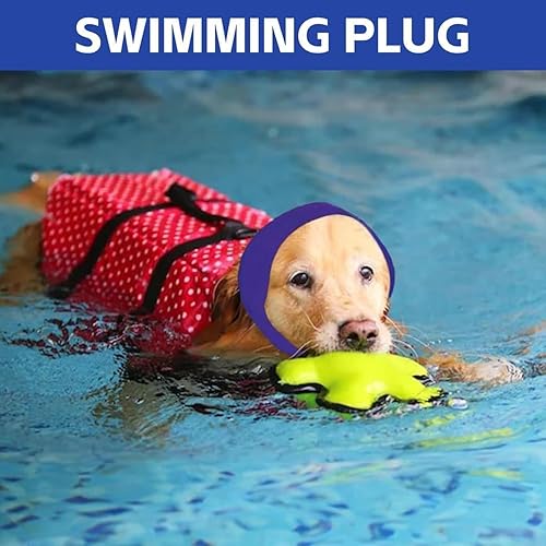 Miniatura 10 de MANON ROSA Tapones para gorro de natación para perro, 2 unidades, impermeable, para todo tipo de clima, para bañarse en días lluviosos  Protector de