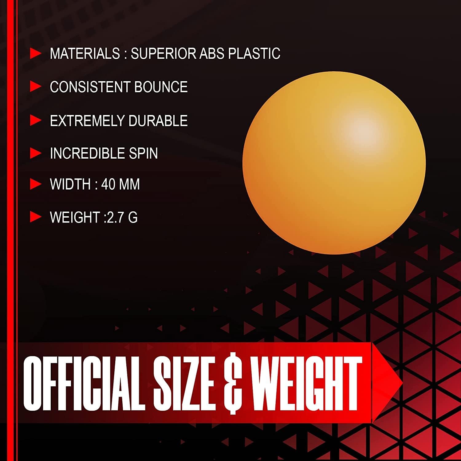 15 Pack Ping Pong Balls Orange (Size 40+) Table Tennis Ball Set | High-Performance Durable ABS Training Balls for Indoor / Outdoor Racket Games, Competitions : Sports & Outdoors